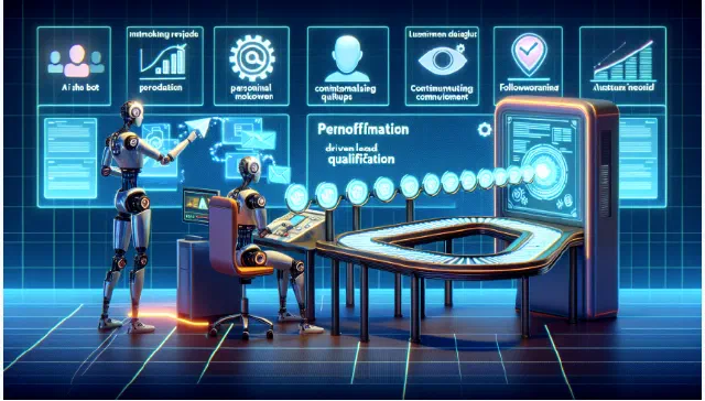 image of 2 droids engaged in ai lead qualification using best practices